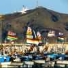 sunrise-mount-jeju-port-with-flags