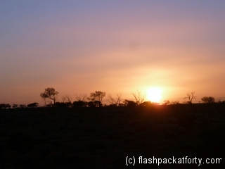 Sunset on the ghan