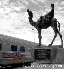 Alice Ghan Station Statue BW