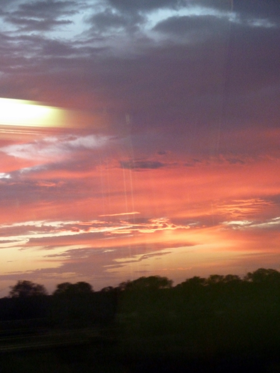 Sunset on the ghan