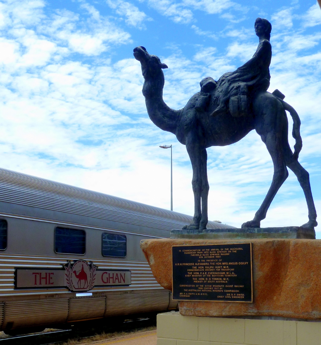 Alice Ghan Station Statue