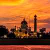 omar-ali-saifuddien-mosque-red-sunset