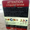 Beach closed