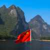 china-flag-and-rock-guilin-river-li