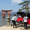Miyajima floating torii gate rickshaw