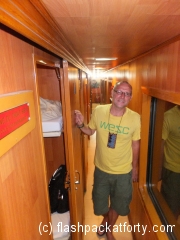 Inside vietnamese train corridor