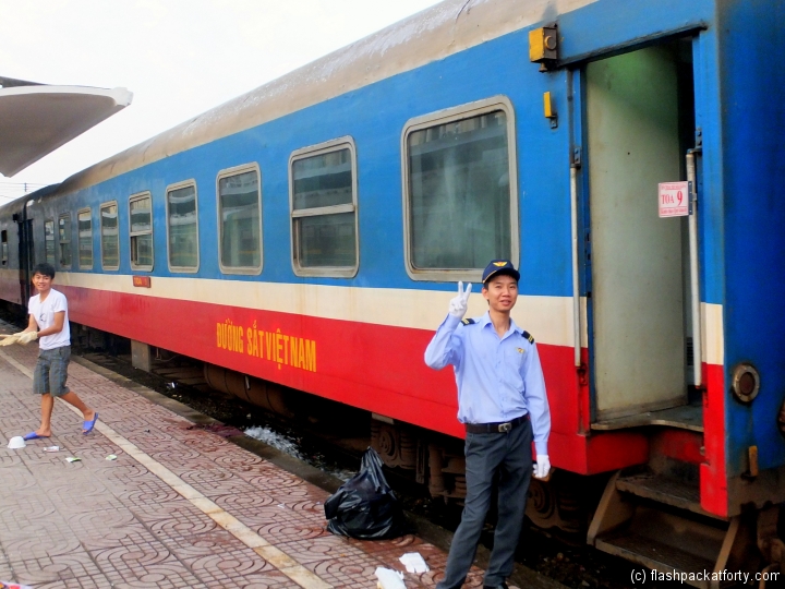 Vietnamese train guard