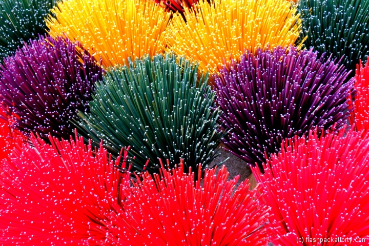 Incense sticks colourful
