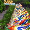 Colourful flags hue citadel
