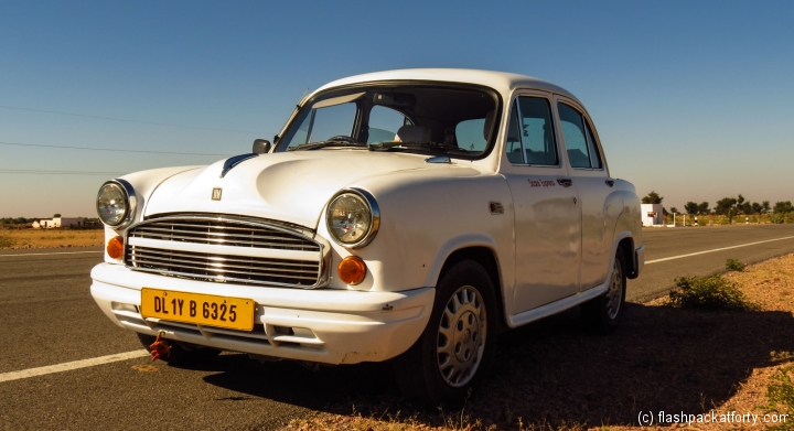 jodphur-ambassador-car-on-highway
