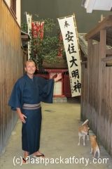 Western man in Japanese dress