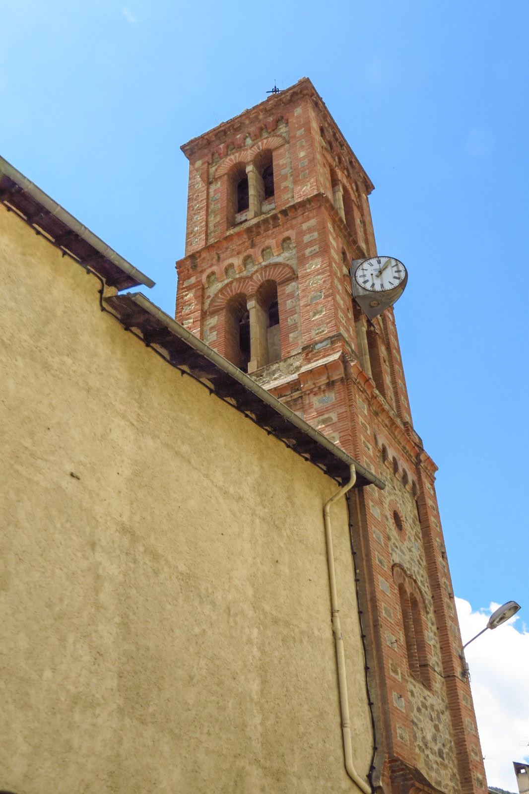 clock-tower-at-olette-driving-france-pyrenees