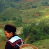 Sapa woman in mountains