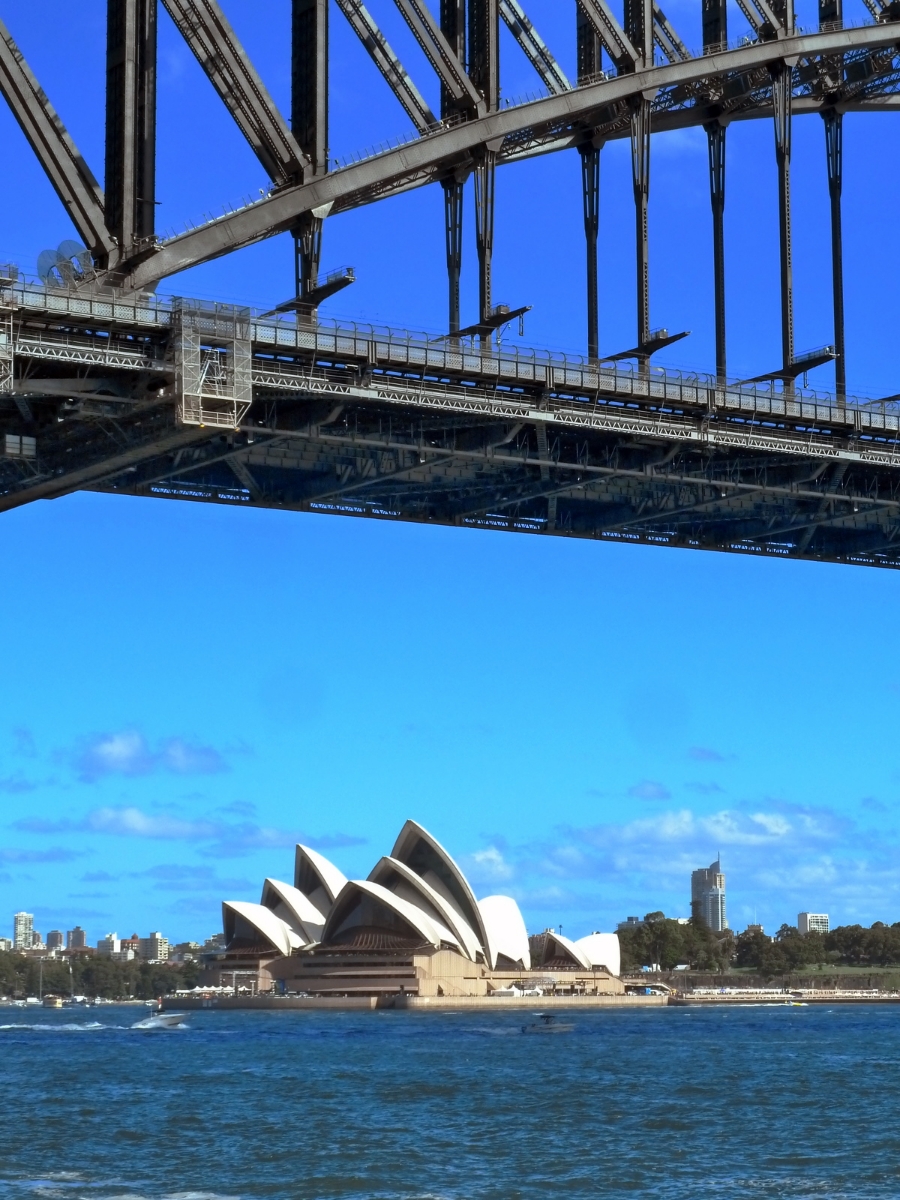 Opera House under Sydney Harbour Bridge