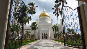 Brunei mosque entrance